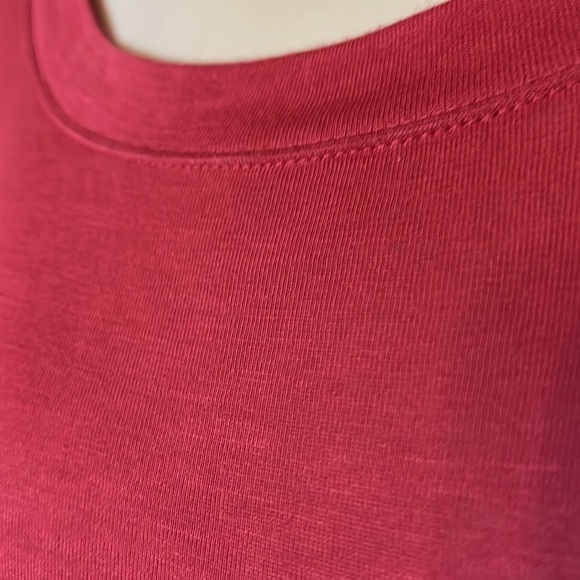 Armani Collection | Short Sleeve Cashmere Blend Coral Tee Sz 10 - Picture 5 of 10